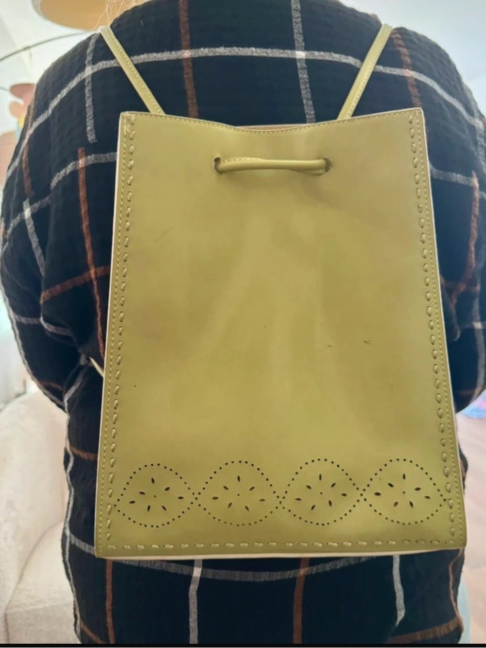 Vintage Olive Green Tote Bag - Picture 3 of 13